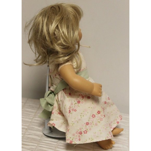 American Girl Bitty Baby Doll Light Blonde Blue Eyed 15" Floral Dress - Picture 3 of 12